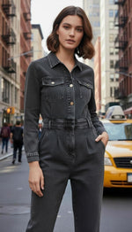Cargar imagen en el visor de la galería, SEPARACIÓN COLECCIÓN BLACKOUT DENIM JUMPSUIT
