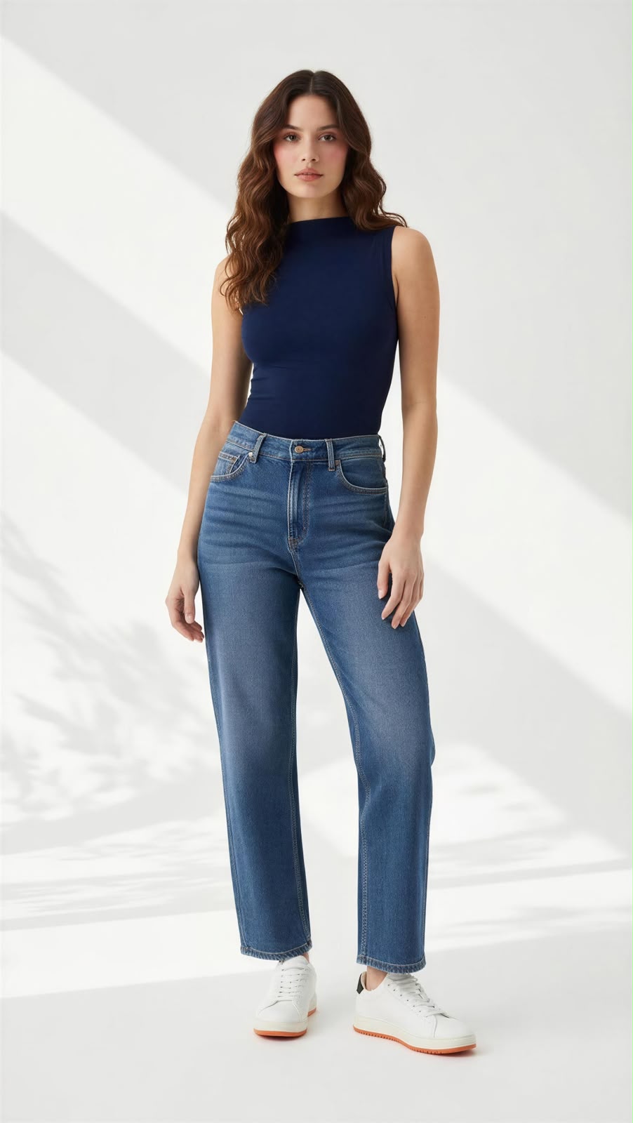 Slim Fit Manga Cero Cuello Ojal  Modelo Hellen Talla L